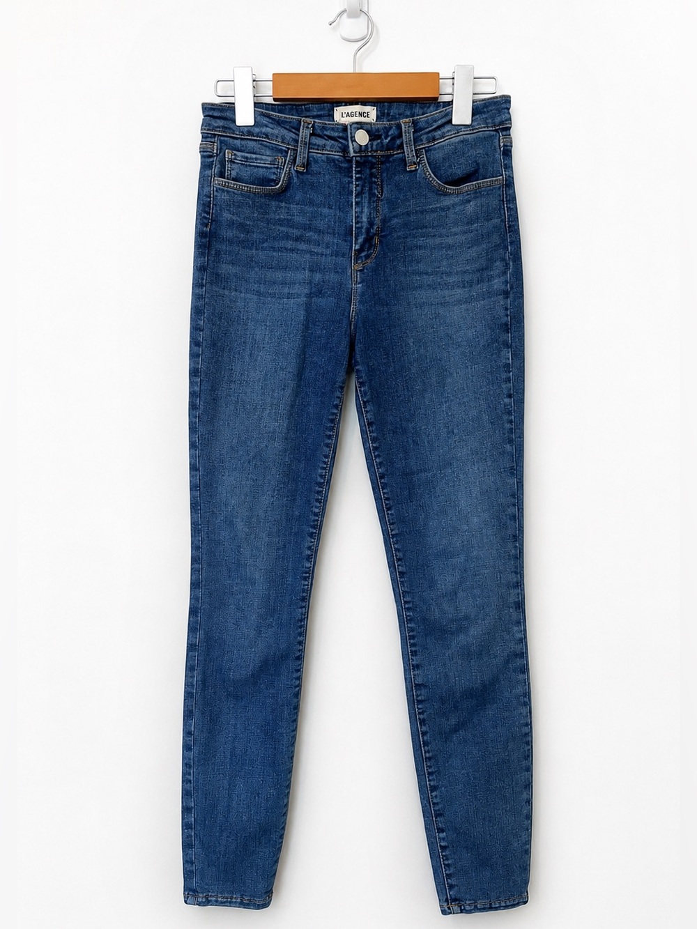 L’AGENCE Margot High Rise Skinny Jeans Dark Vintage Wash Sz 26 Tell Me Lies